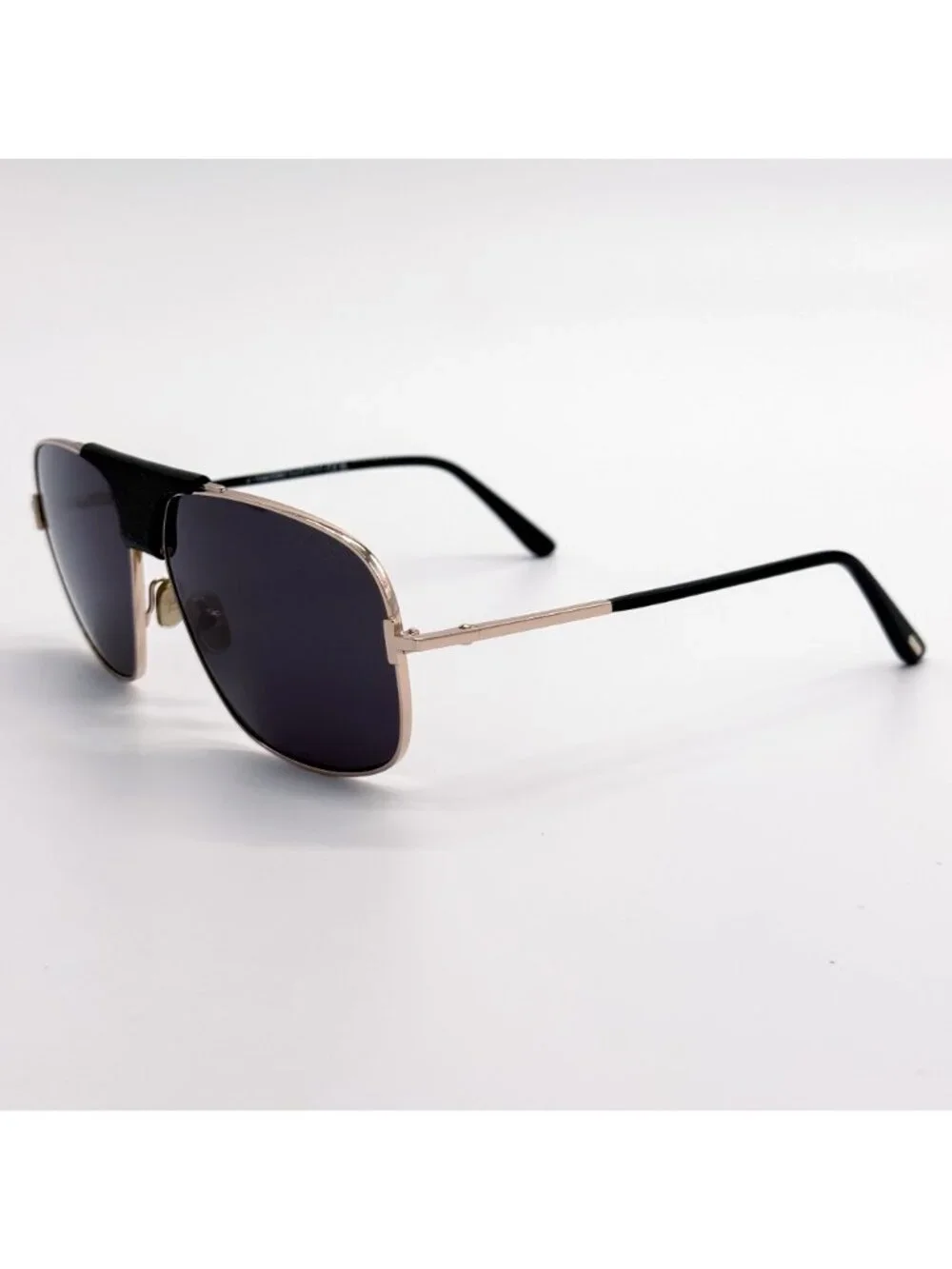 New Tom Ford Tex TF1096 28A Pilot Frames Gray Gold Sunglasses Authentic